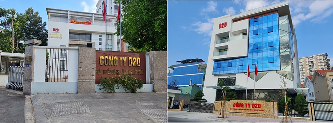 Trụ sở cũ và trụ sở mới của công ty D2D. Ảnh NL