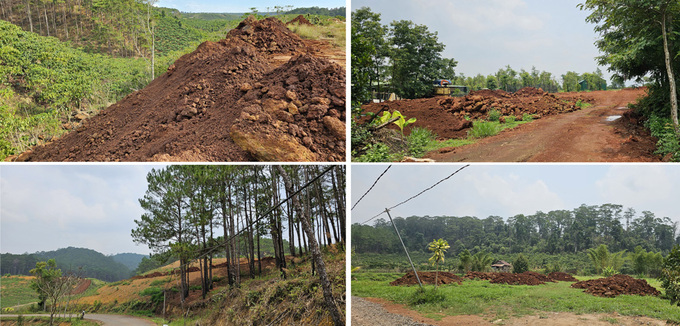 Một số vị trí đổ đất được lấy từ bãi rác Lộc Phú trong quá trình thi công