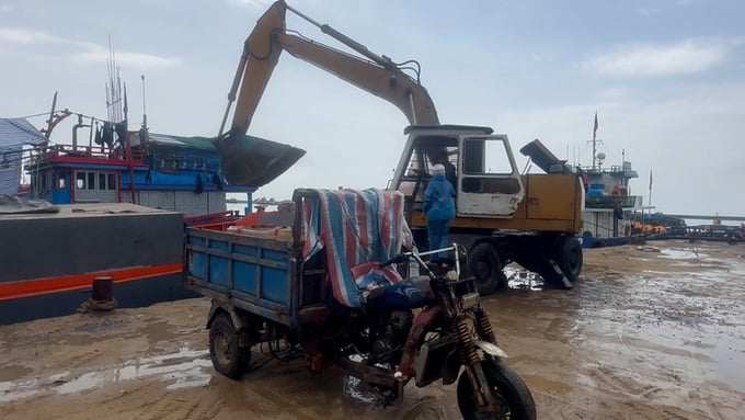 Giá cát tại Lý Sơn lên đến 700.000 đồng/m3 nhưng nguồn cung vẫn rất nhỏ giọt - Ảnh: T.M.