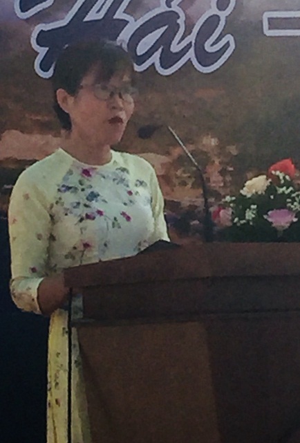 Bà Nguyễn Thị Kim Chung phát biểu tại Lễ phát động (Ảnh: V.H)