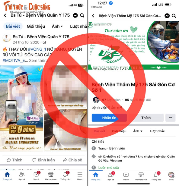 Loạt trang fanpage giả mạo đã sao chép và đăng tải lại các bài, logo, ảnh bìa của trang fanpage chính thức của bệnh viện