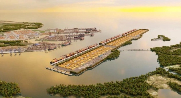 TP.HCM đang triển khai hai dự án lớn tại huyện Cần Giờ gồm cảng trung chuyển quốc tế Cần Giờ và khu đô thị lấn biển Cần Giờ - Ảnh: Porcoast