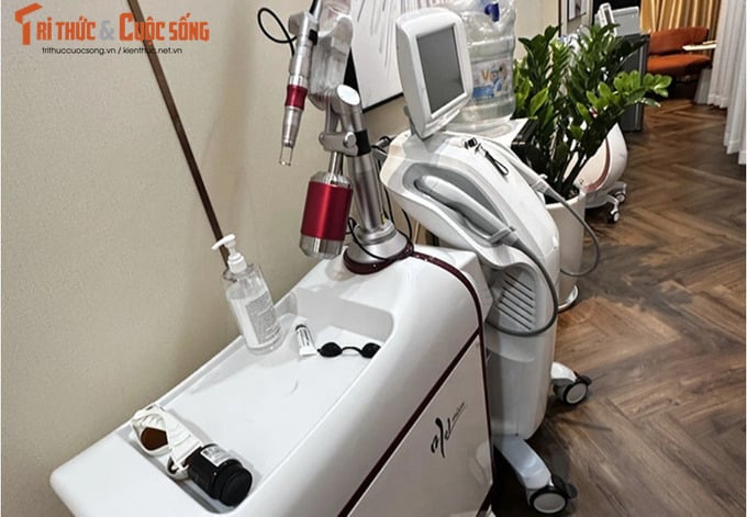 Các thiết bị máy móc được sử dụng ở cơ sở Linh Anh tại thời điểm kiểm tra.