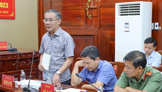 Giám đốc Sở NN-PTNT tỉnh Bình Phước Phạm Thụy Luân phát biểu tại buổi làm việc