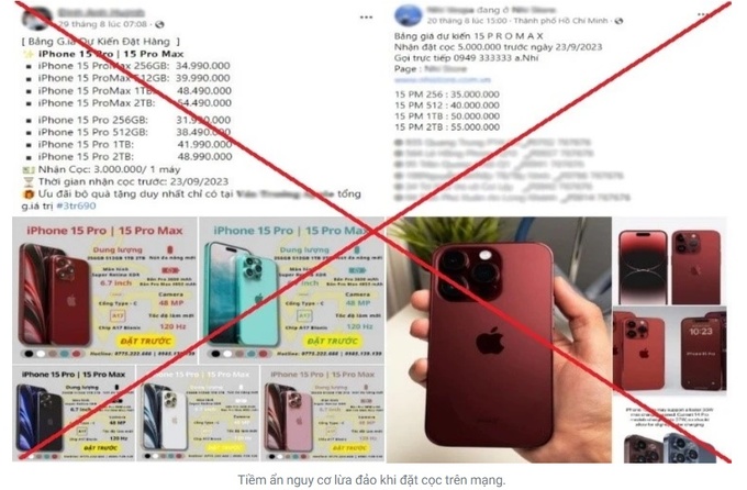 Tiềm ẩn nguy cơ lừa đảo khi đặt cọc trên mạng.