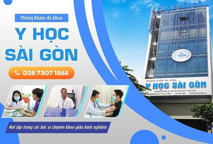 Poster quảng cáo của Phòng khám Đa khoa Y học Sài Gòn.