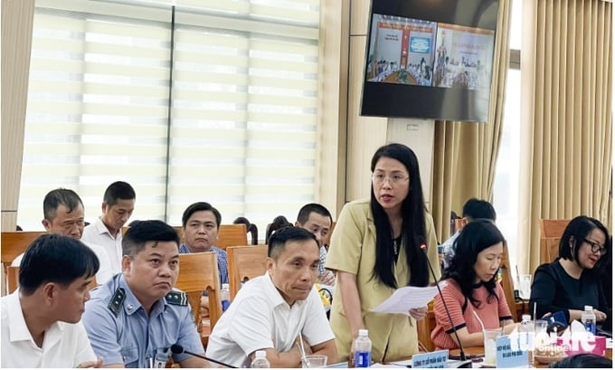 Bà Lê Thị Hải Châu - tổng thư ký Hội Đầu tư và Phát triển du lịch Phú Quốc - kiến nghị UBND tỉnh Kiên Giang, UBND TP Phú Quốc cần có cơ chế chính sách phù hợp, hỗ trợ doanh nghiệp phát triển du lịch Phú Quốc - Ảnh: HOÀNG DUNG