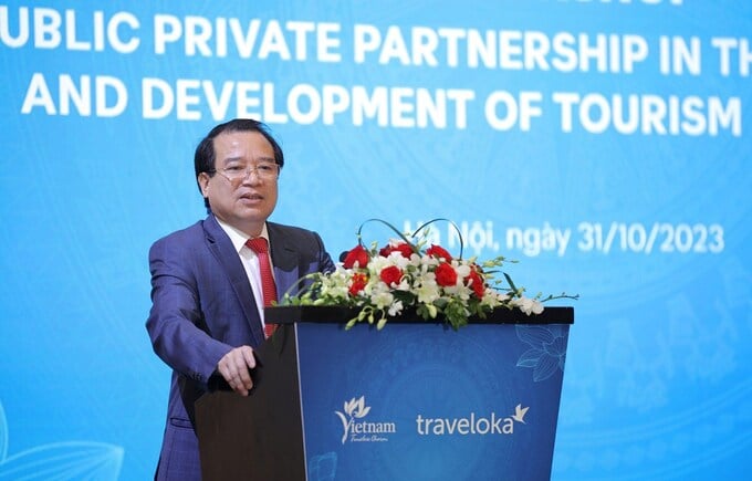 Phó Cục trưởng Cục Du lịch Quốc Gia Việt Nam, ông Hà Văn Siêu phát biểu tại sự kiện. (Ảnh: BTC)