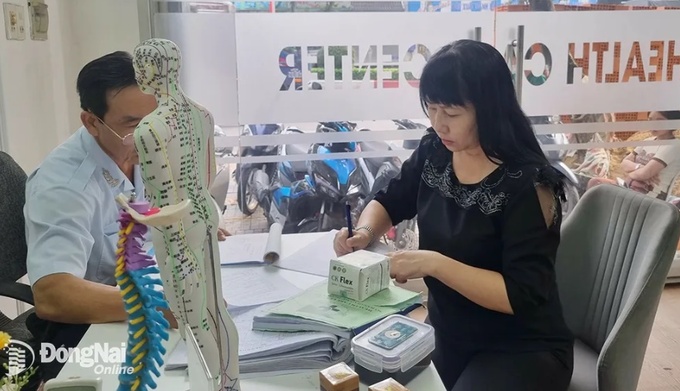 Thanh tra Sở Y tế lập biên bản đối với Viện Xương khớp hệ thần kinh Việt Nam (380 đường Đồng Khởi, P.Tân Hiệp, TP.Biên Hòa)