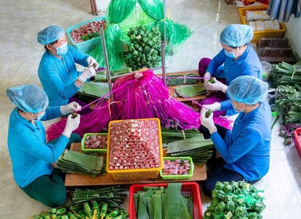 Hoạt động tại một cơ sở sản xuất nem trên địa bàn thị trấn Lai Vung, huyện Lai Vung, tỉnh Đồng Tháp. Ảnh:baodongthap.vn