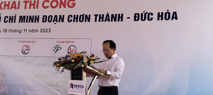 Ông Nguyễn Duy Lâm phát biểu tại buổi lễ