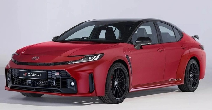 Phác họa thiết kế phiên bản thể thao Gazoo Racing (GR) của Toyota Camry đời mới - Ảnh: Theottle