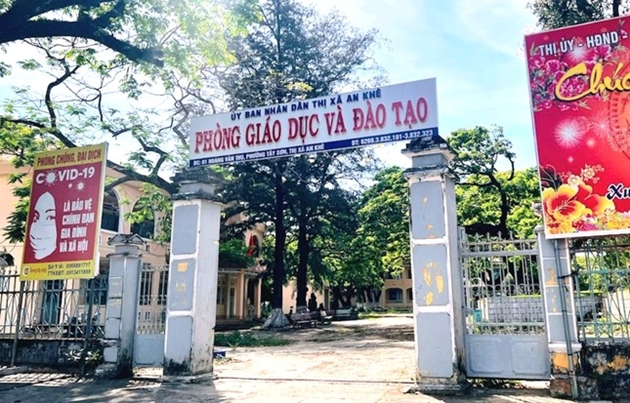 Công an khởi tố vụ án tại Phòng GD&ĐT thị xã An Khê. Ảnh: Nam Phong