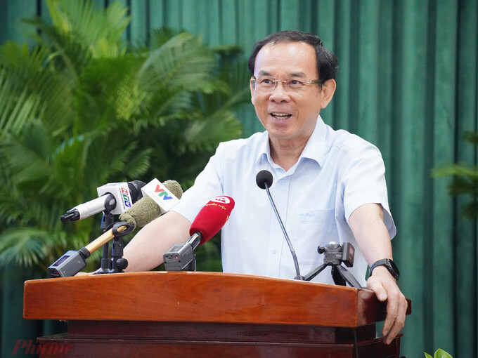 Bí thư Thành ủy TPHCM Nguyễn Văn Nên phát biểu