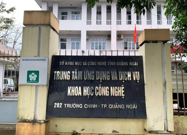 Trung tâm Ứng dụng và Dịch vụ khoa học công nghệ Quảng Ngãi. Ảnh: Ngọc Viên