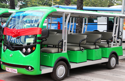 TP.HCM thí điểm 200 xe điện chở khách tham quan, du lịch khu nội đô.(Ảnh: Internet)