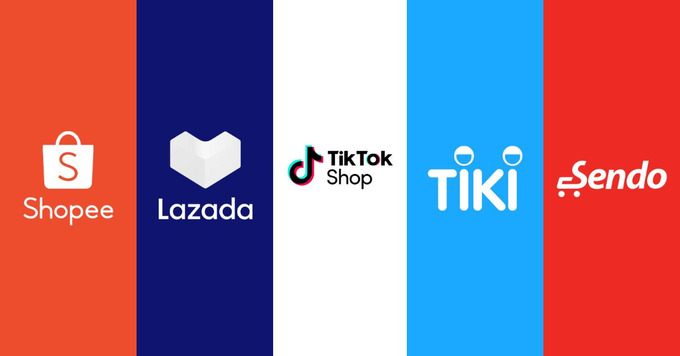 Shopee, Tiki, Lazada, TikTok Shop và Sendo đạt hơn 232.000 tỉ đồng doanh thu trong 2023