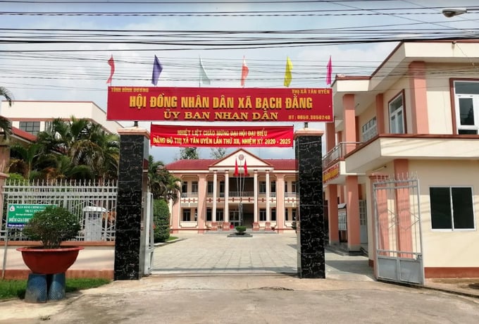 Trụ sở UBND xã Bạch Đằng, TP Tân Uyên, Bình Dương. Ảnh IT.