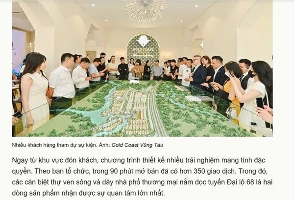 Ảnh chụp một phần bài báo ghi nhận lại sự kiện giới thiệu dự án.
