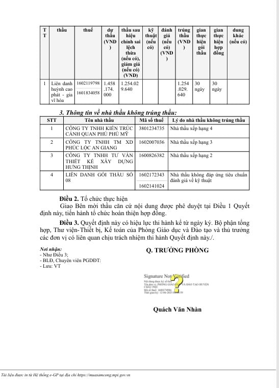 Quyết định số KQ2500223581_2506120845. Nguồn MSC