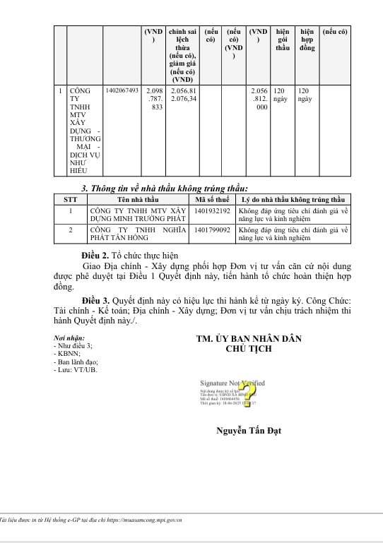 Quyết định số KQ2500214382_2506181848. Nguồn MSC