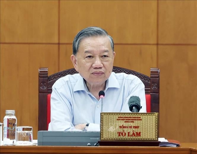 Tổng Bí thư Tô Lâm phát biểu. Ảnh: TTXVN