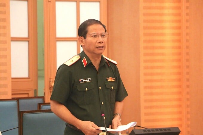 Đại diện Bộ Tư lệnh Thủ đô thông tin về công tác chuẩn bị.