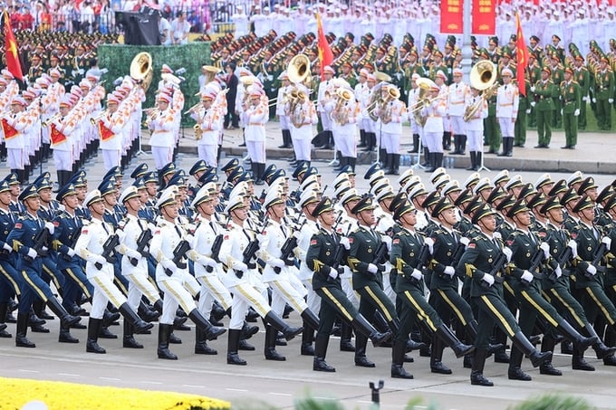 Đội hình Quân Giải phóng Nhân dân Trung Hoa tham gia lễ Tổng duyệt - Ảnh: VGP/Nhật Bắc