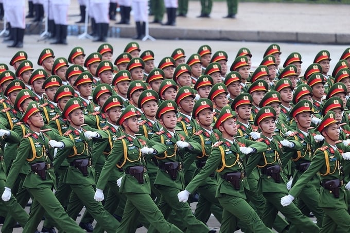 Các khối lực lượng vũ trang tham gia buổi Tổng duyệt - Ảnh: VGP/Nhật Bắc