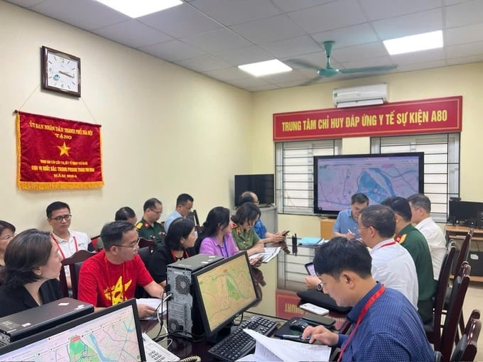 Tiểu ban y tế phục vụ sự kiện kỷ niệm 80 năm Quốc khánh họp giao ban hàng ngày - Ảnh: VGP