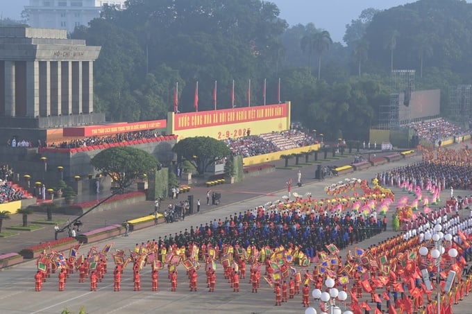 Đại lễ kỷ niệm 80 năm Cách mạng tháng Tám thành công (19/8/1945 - 19/8/2025) và Quốc khánh nước Cộng hòa xã hội chủ nghĩa Việt Nam (02/9/1945 - 02/9/2025) diễn ra trọng thể trên Quảng trường Ba Đình lịch sử - Ảnh: VGP