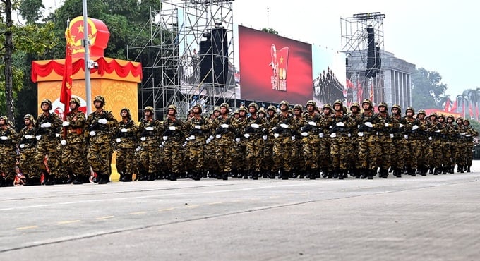 Khối chiến sĩ Công binh - Ảnh: VGP