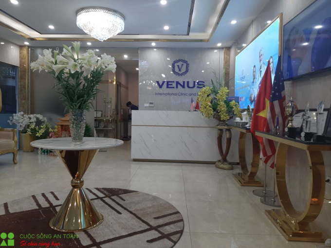 Bên trong cơ sở Thẩm mỹ viễn Quốc tế Venus số 78 Trung Kính, Hà Nội