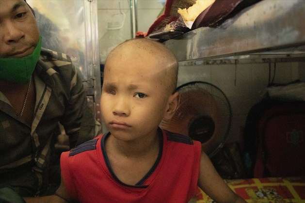 Bé Lê Hoàng Gia Tường. Ảnh: Thu Hà