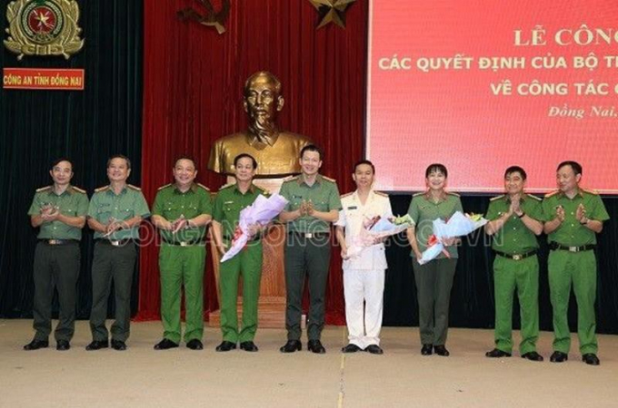 Ban lãnh đạo Công an tỉnh Đồng Nai.
