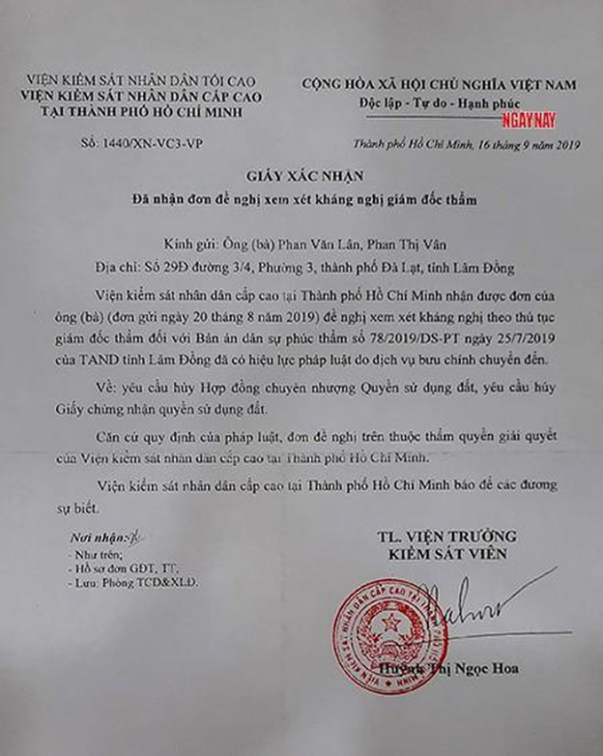 Cho rằng TAND tỉnh Lâm Đồng tuyên án khi còn nhiều vấn đề chưa làm rõ, gia đình anh Hạnh đã gửi đơn kháng nghị lên giám đốc thẩm. Ảnh: Xuân Thọ