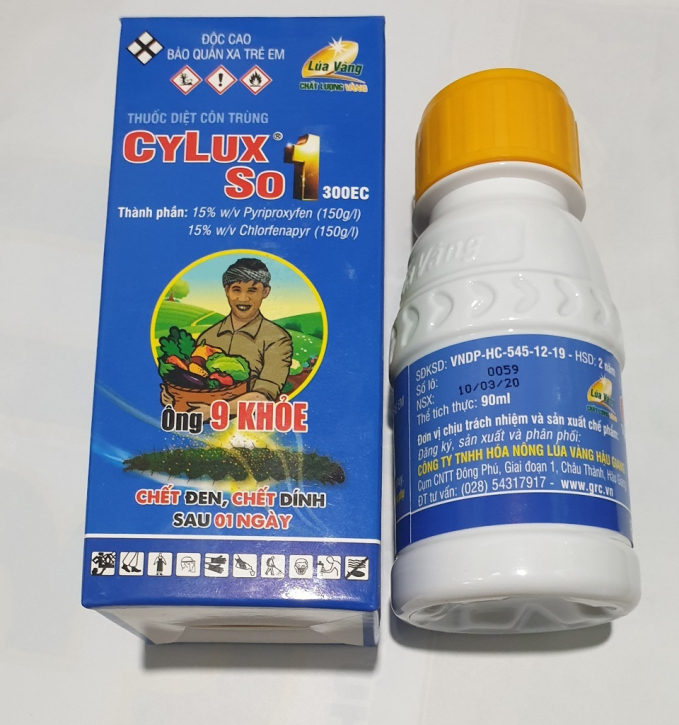 Sản phẩm thuốc diệt côn trùng của Cty TNHH Hóa nông Lúa Vàng Hậu Giang nhưng lại được giới thiệu và bán như thuốc BVTV tại của hàng vật tư nông nghiệp