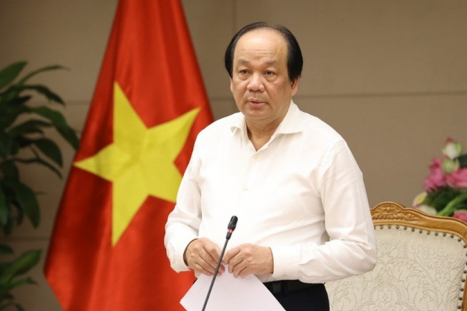 Bộ trưởng, Chủ nhiệm Văn phòng Chính phủ Mai Tiến Dũng chủ trì cuộc làm việc của Tổ công tác của Thủ tướng chiều ngày 29.7. Ảnh VGP