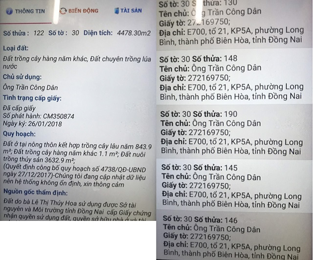 Không kém cạnh, ông Trần Công Dân trú tại Biên Hòa, Đồng Nai cũng kịp sở hữu hàng ngàn m2 đất lúa xây nhà xưởng (Ảnh: HD)