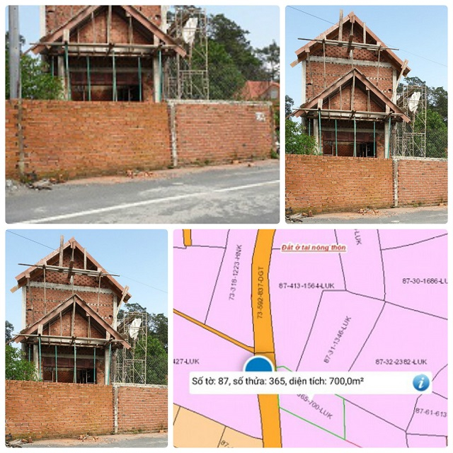 Thửa 365 có diện tích 700 m2 một căn biệt thự cũng đang hình thành hứa hẹn sự hoành tráng, giàu có của chủ nhân của ngôi nhà (Ảnh: HD)
