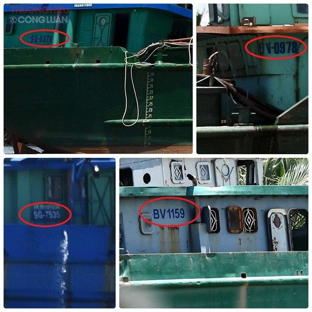 Sà lan ... chở cát từ biển Cần Giờ tấp nập vào cửa sông Soài Rạp