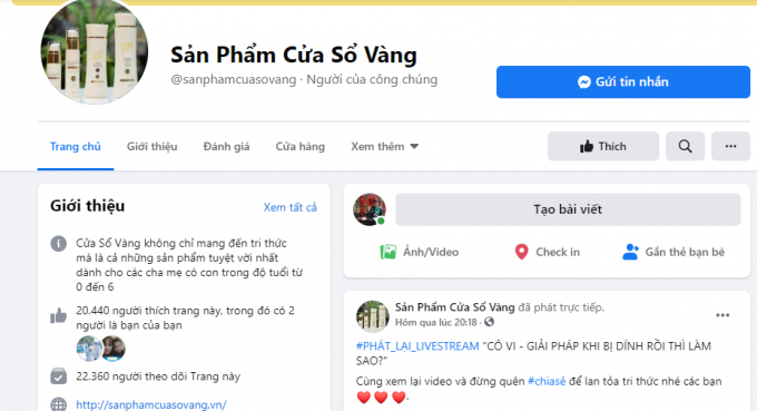 Trang Fanpage này rao bán sản phẩm Thanh Lương Thảo.