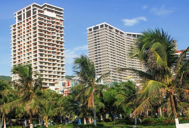 Một số dự án căn hộ du lịch trên địa bàn TP Quy Nhơn đang được triển khai xây dựng. (Ảnh: Trương Định)