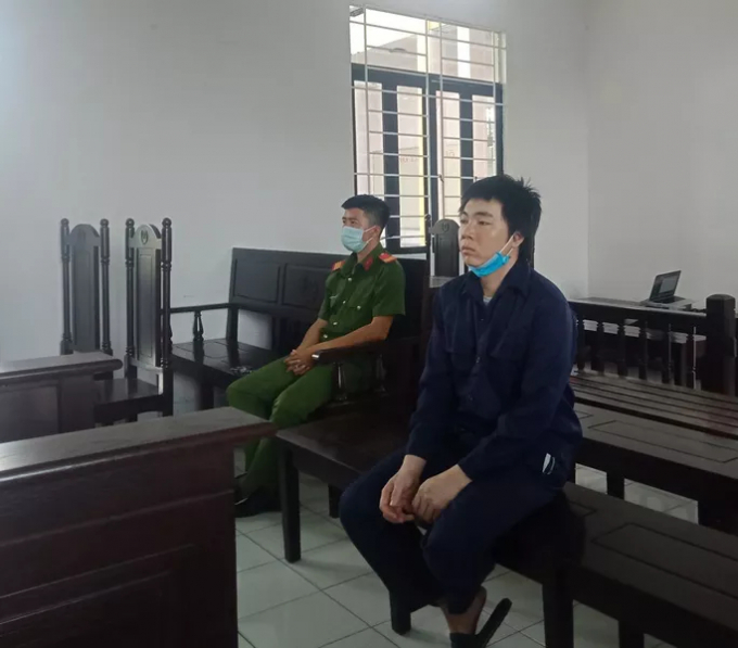 Bị cáo Châu Minh Tiến tại phiên xét xử