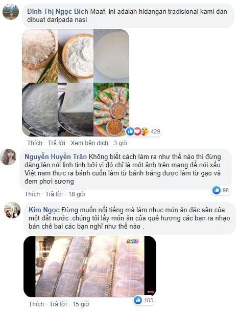 Bài đăng về món gỏi cuốn Việt Nam trên Memes_puaka. Ảnh chụp màn hình.
