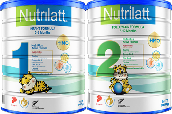Sản phẩm dinh dưỡng công thức cho trẻ em Nutrilatt 1 và Nutrilatt 2.