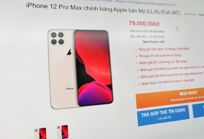 Một số cửa hàng ở Việt Nam đưa ra mức giá dự kiến cho iPhone 12 nhưng chỉ mang tính tham khảo, có thể thay đổi sau ngày ra mắt.