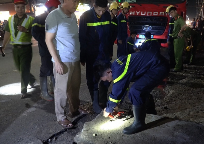 Khu vực bà Mừng bị rơi xuống cống mất tích