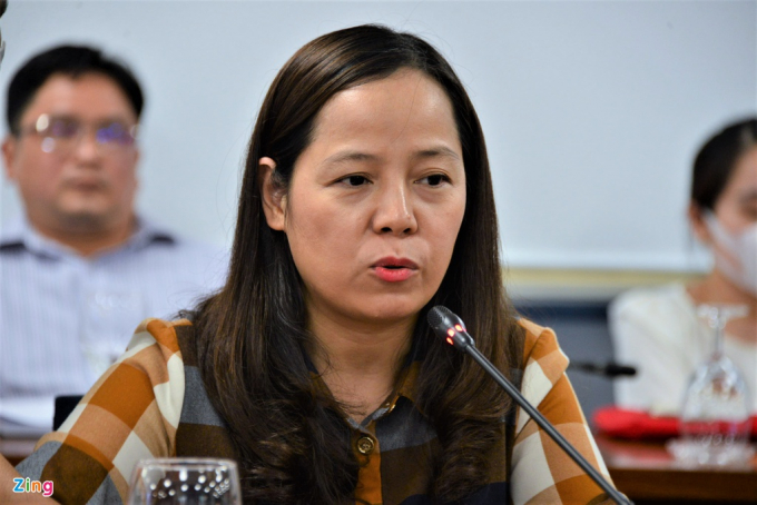 Bà Nguyễn Thị Thúy Bình, Phó tổng giám đốc phụ trách Công ty cổ phần hàng không VietJet. Ảnh: Quang Huy.