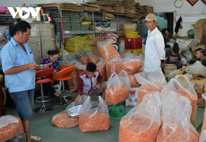 Sản phẩm tôm khô của tỉnh Cà Mau đã được Cục Sở hữu trí tuệ công nhận nhãn hiệu tập thể năm 2011.
